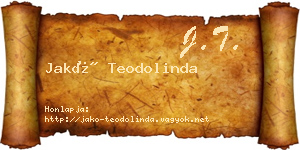 Jakó Teodolinda névjegykártya
